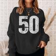 Number 50 Vintage 50Th Birthday Party 50 Years Old Sweatshirt Gifts for Her