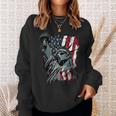 Nyc New York City Statue Of Liberty Usa Flag Graphic Sweatshirt Gifts for Her