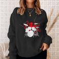 Octopus Playing Drums Drummer Musician-Octopus Lover Sweatshirt Gifts for Her