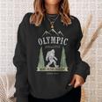 Olympic National Park Vintage Bigfoot Washington Sweatshirt Gifts for Her