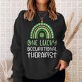 One Lucky Occupational Therapist St Patrick's Day Therapy Ot Sweatshirt Gifts for Her