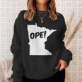 Ope Minnesota State Outline Silhouette Wholesome Sweatshirt Gifts for Her