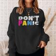 Pan Pride Lgbtq Dont Panic Pansexual Subtle Pride Flag Sweatshirt Gifts for Her