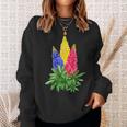 Pansexual Flowers Subtle Pan Queer Pride Month Lgbtq Sweatshirt Gifts for Her