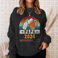 Papa 2024 Babyankündigung Werdender Papa Sweatshirt Geschenke für Sie