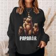 Papa Bärater 3 Kinder Familien Papaatertag Sweatshirt Geschenke für Sie