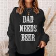 Papa Braucht Bier Lustigesater Daddy Retrointage Sweatshirt Geschenke für Sie