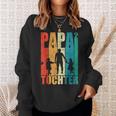 Papa Hoch 2 Dad Hoch 2 Töchter Zweifach Papa Father's Day S Sweatshirt Geschenke für Sie