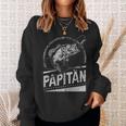 Papitän Papa Angler Papa Fischerintage-Look Kapuzenjacke Sweatshirt Geschenke für Sie