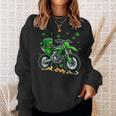 Patrick's Day Dirt Bike Shamrocks Lucky Patrick's Day Coin Sweatshirt Gifts for Her