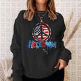 Patriotic Peace Sign Usa Flag Freedom Vote Sweatshirt Gifts for Her