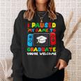 I Paused My Game To Graduate Graduation Boys Gamer Sweatshirt Gifts for Her