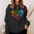 Paw Heart Paw Print Dog Heart Dog Accessory Sweatshirt Gifts for Her