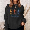 Peace Love Cure Grey Blue Ribbon Type 1 Vintage Diabetes Sweatshirt Gifts for Her