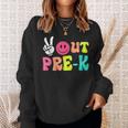 Peace Out Pre-K Graduation Class Of 2024 Last Day Of School Sweatshirt Gifts for Her