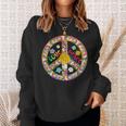Peace Sign Love60S 70S Tie Die Hippie Costume Sweatshirt Gifts for Her