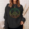 Peace Symbol Hippie Rasta Vintage Sweatshirt Geschenke für Sie