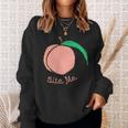 Peach Bite Me Graphic Sweatshirt Gifts for Her