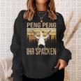 Peng Peng Ihr Spacken Sweatshirt, Vintage Gänse-Design Lustig Geschenke für Sie