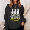 Penguin One By One The Penguins Steal My Sanity Sweatshirt Gifts for Her