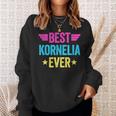 Personalisiertes Sweatshirt Beste Kornelia Ever, Buntes Design Geschenke für Sie