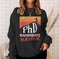 Phd Candidate Survivor Vintage Phd Graduation Sweatshirt Gifts for Her