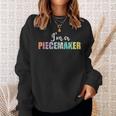 Piecemaker Crochet Team Quilting Sewing Quilt Making Crew Sweatshirt Gifts for Her