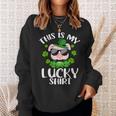 Pig Leprechaun Hat St Patrick's Day This Is My Lucky Sweatshirt Gifts for Her