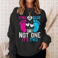 Pink Or Blue It's Not One It's Two Twins Gender Announcement Sweatshirt Gifts for Her