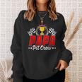 Pit Crew Papa Father Racing Car Family Birthday Party Men Sweatshirt Gifts for Her
