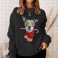 Pitt Bull Cute Christmas Dog Lovers Sunglasses Sweatshirt Gifts for Her