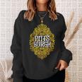 Pittsburgh Swirls Cute Black And Yellow Sweatshirt Gifts for Her