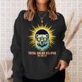 Polar Bear Watching Total Solar Eclipse Sweatshirt Gifts for Her