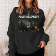 Political Party Abe Lincoln Founding Fathers Beer Drinking Sweatshirt Gifts for Her