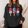 Popsicle Us American 4Th Of July Popsicle Red White & Blue Sweatshirt Gifts for Her
