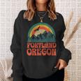 Portland Oregon Blue Sweatshirt Geschenke für Sie