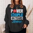 Power Couple Matching 44 Years Wedding Anniversary Sweatshirt Gifts for Her