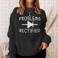 Problemas Rectificados Diodo Divertido Electrónica Ingeniero Amante Camisa de entrenamiento Regalos para ella