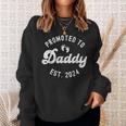 Promoted To Daddy Est 2024 Father's Day First Time Dad Sweatshirt Gifts for Her