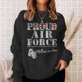 Proud Air Force Motherinlaw American Veteran Military Sweatshirt Gifts for Her