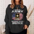 Proud Army National Guard Brother With American Flag Sweatshirt Gifts for Her