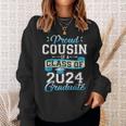 Proud Cousin Of A Class Of 2024 Graduate Senior 2024 Sweatshirt Gifts for Her