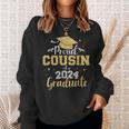 Proud Cousin Of A Class Of 2024 Graduate Senior Graduation Sweatshirt Gifts for Her