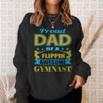 Proud Dad Of A Flippin Awesome Gymnast Gymnastics Dad Sweatshirt Gifts for Her