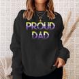 Proud Dad Nonbinary Pride Flag Lgbt Fathers Day Sweatshirt Gifts for Her