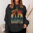 Proud Dad Of Two Awesome Daughters Happy Father's Day Sweatshirt Gifts for Her