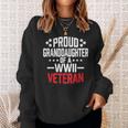 Proud Granddaughter Of A Wwii VeteranMilitary Sweatshirt Gifts for Her