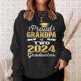 Proud Grandpa Of Two 2024 Graduate Class 2024 Graduation Sweatshirt Gifts for Her
