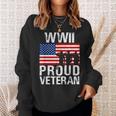 Proud Wwii World War Ii Veteran For Military Men Women Sweatshirt Gifts for Her
