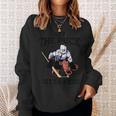Get The Puck Outta Here Hockey Goalie Sweatshirt Gifts for Her